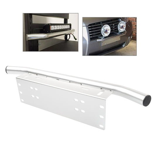 1x Bull Bar Front Bumper License Plate Mount Bracket Off-Road Light Bar Holder