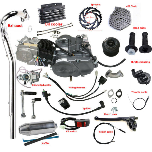 for Lifan 140cc Engine Motor Kit Manual For Pit Bike for Honda CRF50 CT70 110 Atomik SSR