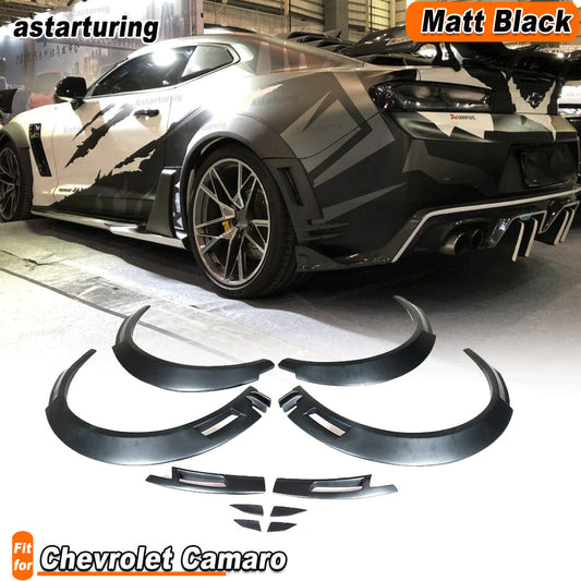for Chevrolet Camaro 2016-19 Fender Flares Extra Wide Body Wheel Arches Body Kit
