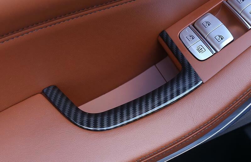 for BMW X5 G05 2019-2023 ABS Carbon Fiber Inner Door Box Frame Cover Decoration