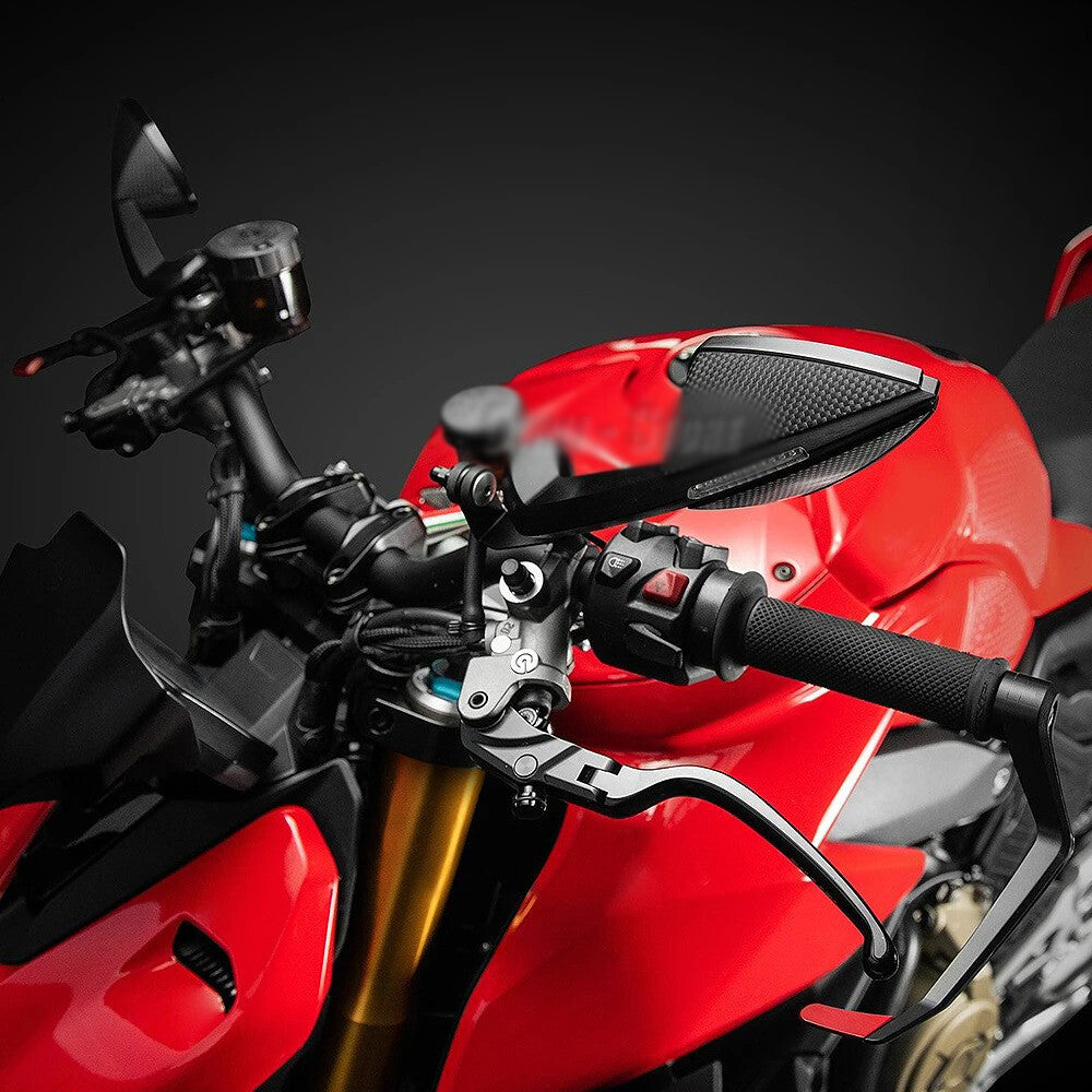 Blue lenses Side Mirrors With Turn Signal LED Light for Ducati Streetfighter V4