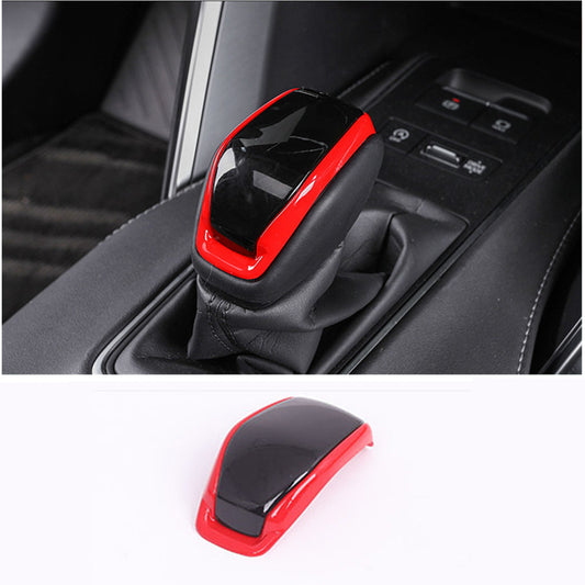 Bright Black+Red Console Gear Shift Knob Cover Trim for Toyota Venza 2021-2023