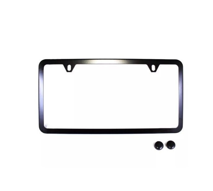 Car license plate frame cover cap, trunk 2-hole ultra-thin black, suitable for GMC