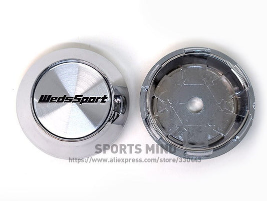 4x69mm Weds Sport Chrome Badge Wheel Center Cover Hub Cover Rim Cover TE37