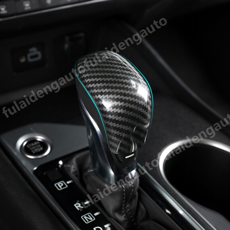 for Nissan Altima 2019-2022 ABS Carbon Fiber Gear Shift Shifter Knob Cover Trim