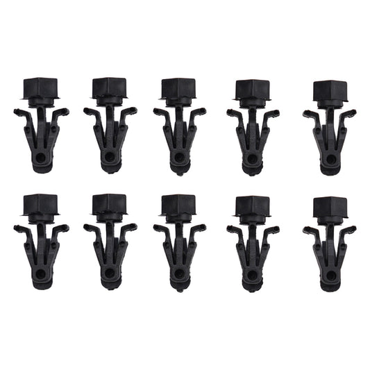 10x Car Bumper Grille Retainer Fastener Clips Bumper Hood Clips for Nissan /Black