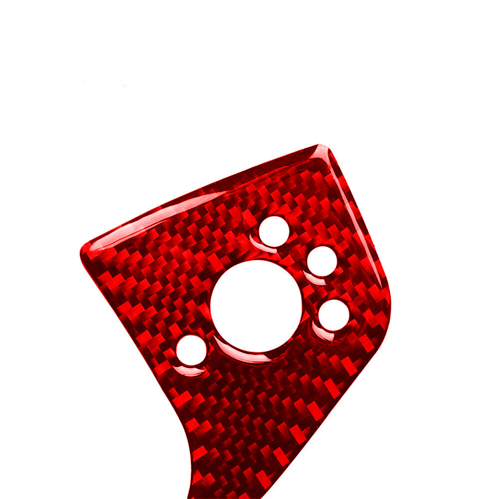 4PCS red carbon fiber window lift panel trim for Audi A6 2012-2018
