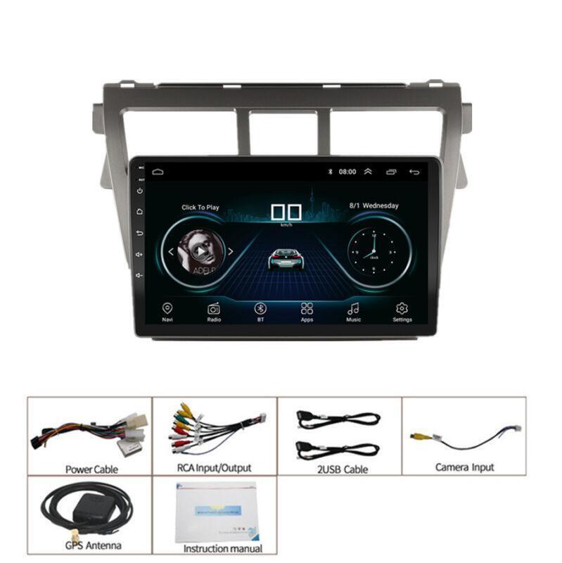 Auto Radio GPS Navi 9 Android 11 Stereo BT FM for Toyota Yaris Sedan Vios Belta