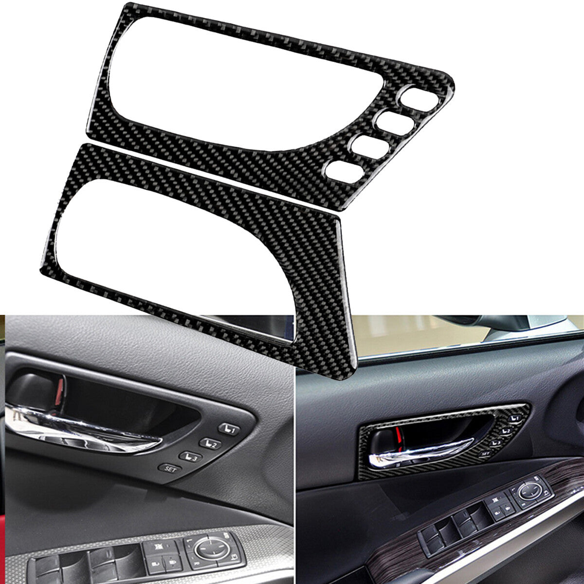 Carbon fiber door handle interior fits for Lexus IS250 350 2014 - 2018