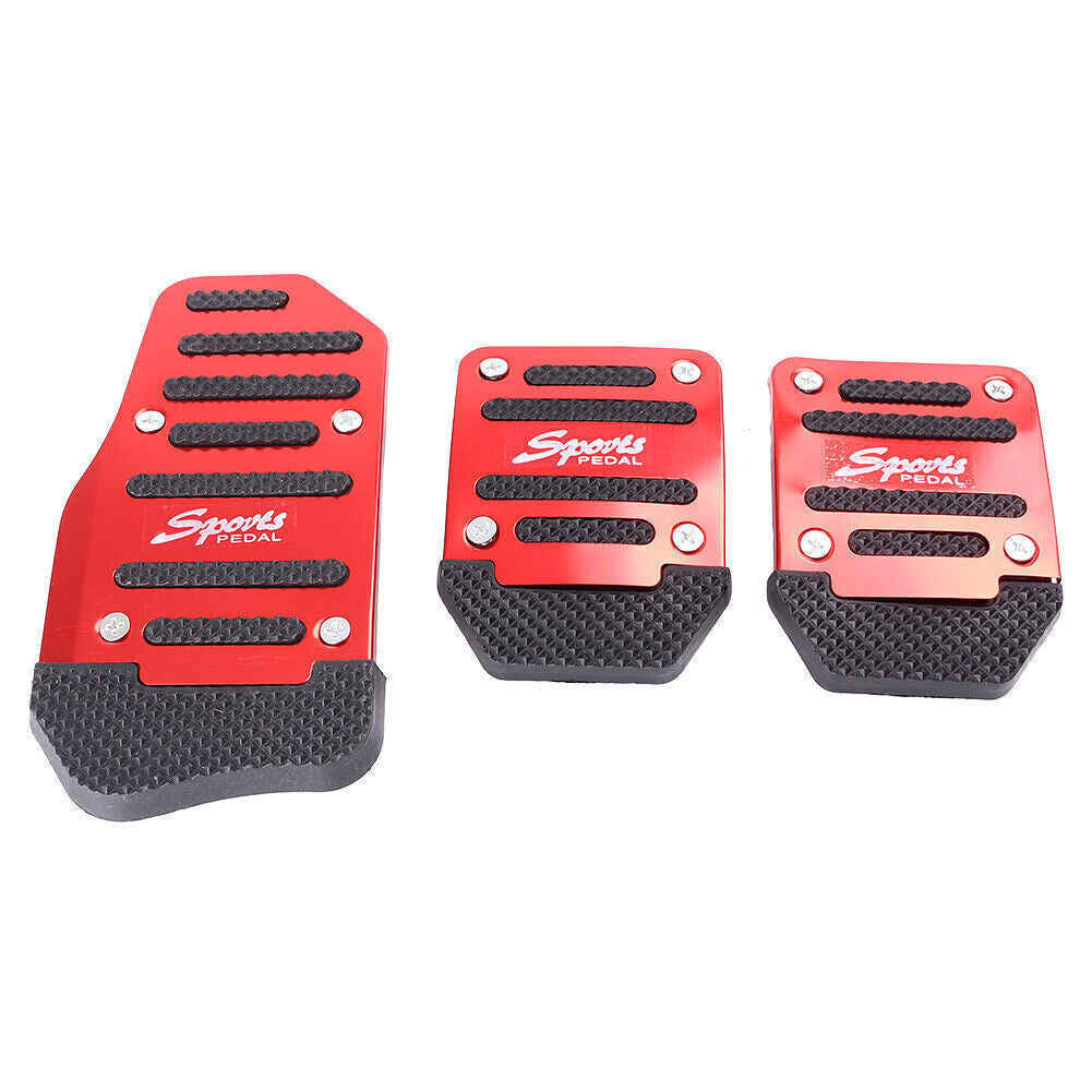 Unversal Car Brake Clutch Throttle Foot Pedal For Manual Cars Sport Pedals Red