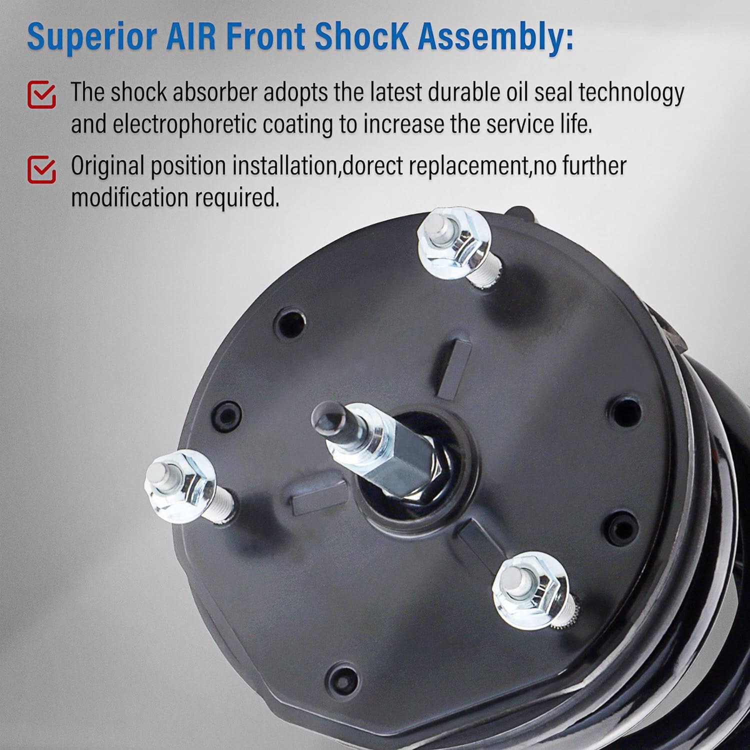 Pair for Mercedes W164 ML350 X164 GL450 Front L&R Air Shock Absorber w/o EDC