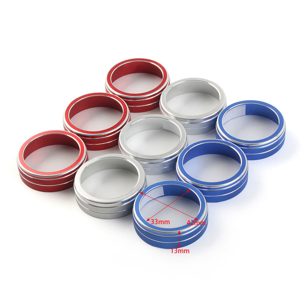 Red AC Climate Control Ring Knob Cover Fit for VW for Golf for Jetta for Tiguan for Passat Atlas