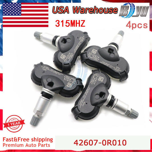 42607-0R010 New Tire Pressure Monitor Sensor (4) TPMS for Toyota Highlander RAV4