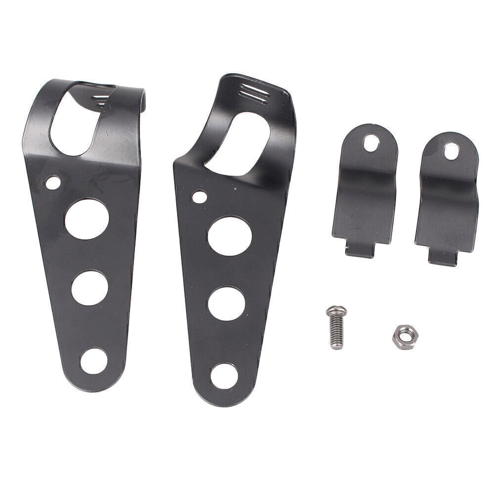 For Cafe Racer Chopper Steel 28-38mm Motorbike Headlight Fork Ears Mount Bracket