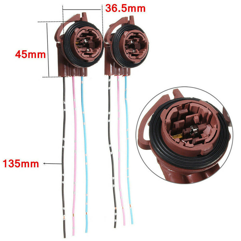 2x 3157 4157 Bulb Socket Pig Tail Harness Wire Plug for Indicator Brake Light