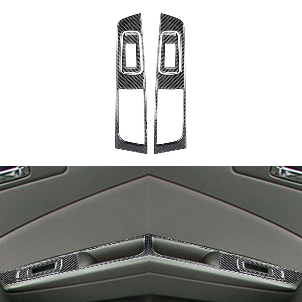 4Pcs Carbon Fiber Rear Window Control Cover Trim for Subaru Forester 2009-2013