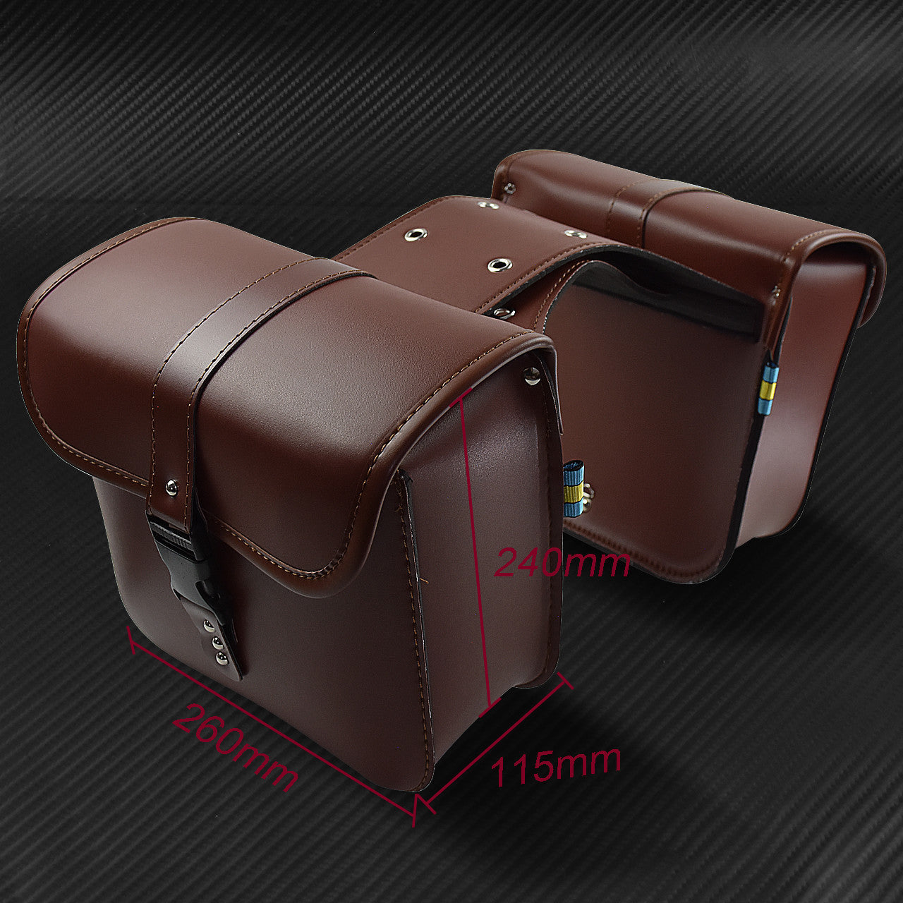 Motorcycle Saddle Bag Bike Side Storage Tool Luggage Fit for Harley XL883 Brown