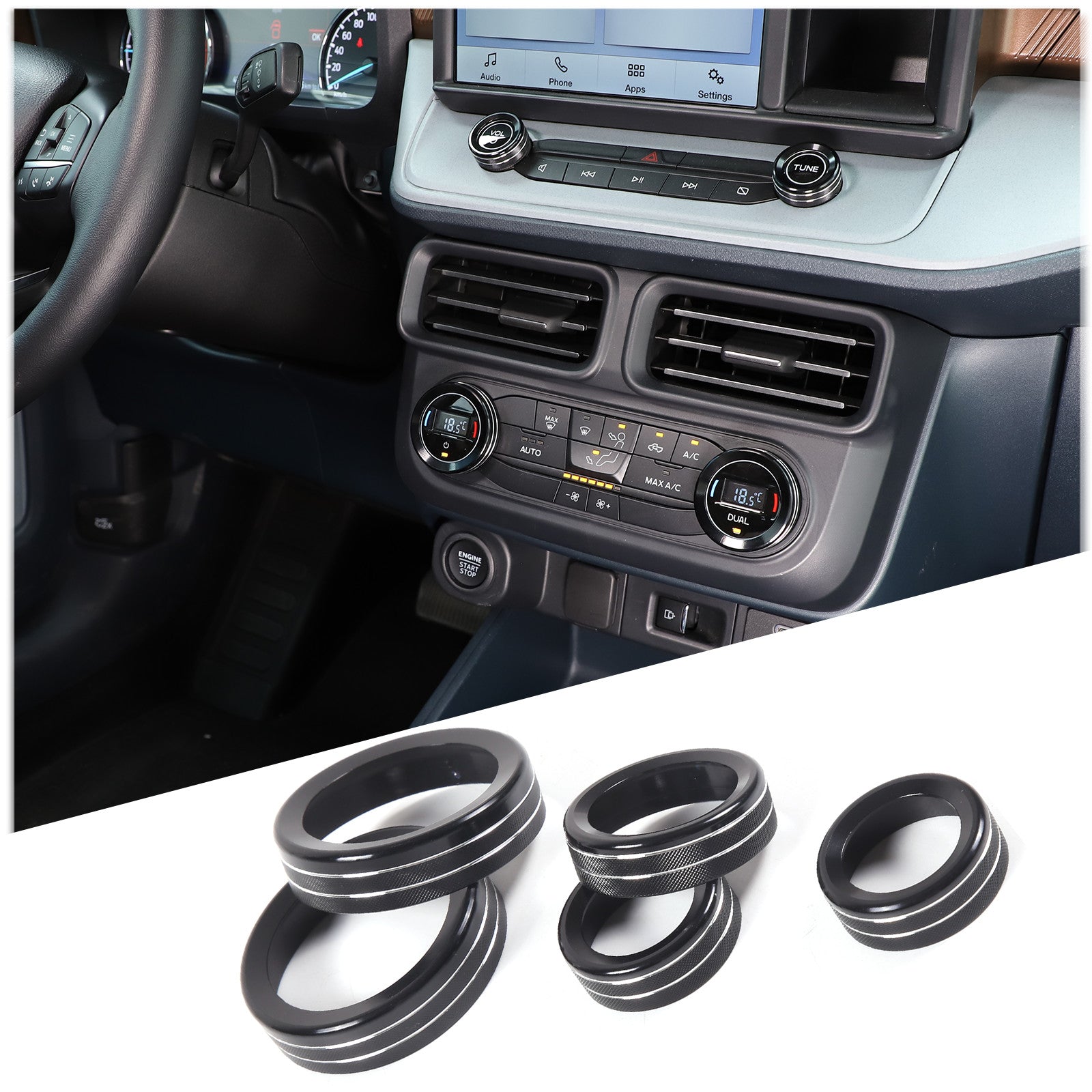 ABS carbon fiber center gear shift side trim strip for BMW 3 Series 2020-2022