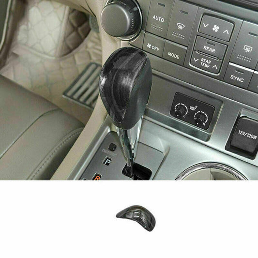 Black Wood Grain ABS Gear Shift Knob Cover Trim for Toyota Highlander 2008-2013