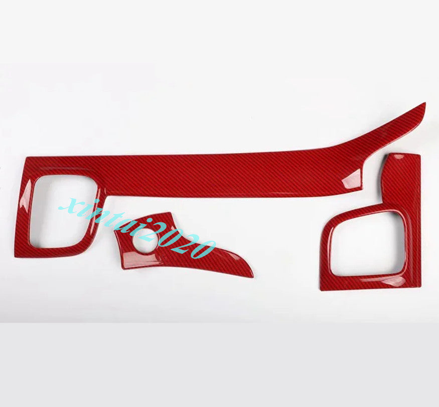 for Jeep Grand Cherokee 2014-2015 Red Carbon Fiber Interior Trim Kit Cover Decor