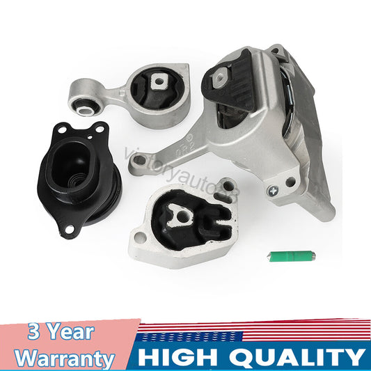 4-piece engine side mount kit for 2007-2012 for Nissan Altima 2.5L engine motor mounting system.
