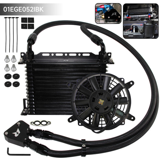 15 Row Oil Cooler Kit for Corvette C5 LS1 LS2 LS3 LS6 LS7 LS9 +7Electric Fan