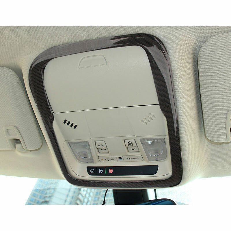 1PC Front Reading Light Cover Trim Real Carbon Fiber for Cadillac XT5 2017-2024