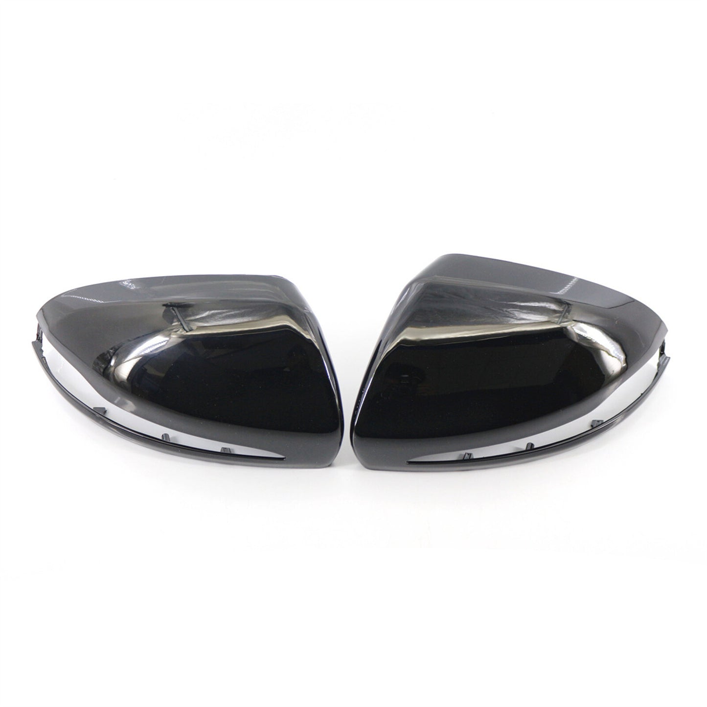 Gloss Black Mirror Cover Caps for Benz C E GLC Class W205 X253 W213 2016-2020 2A