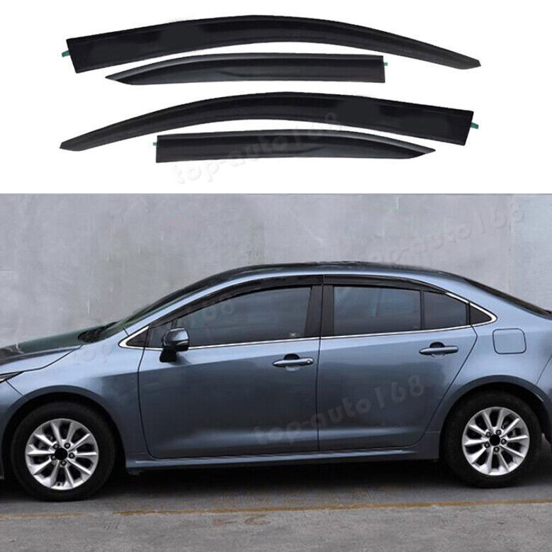 for Toyota for Corolla Sedan 19-24 Black Window Visors Sun Rain Guard Vent Deflector
