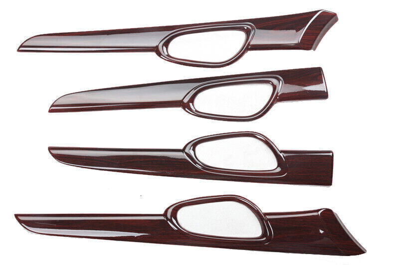 Car Inner Door Panel Cover Trim Strip for Nissan Sentra 2013-2019 Red Wood Grain