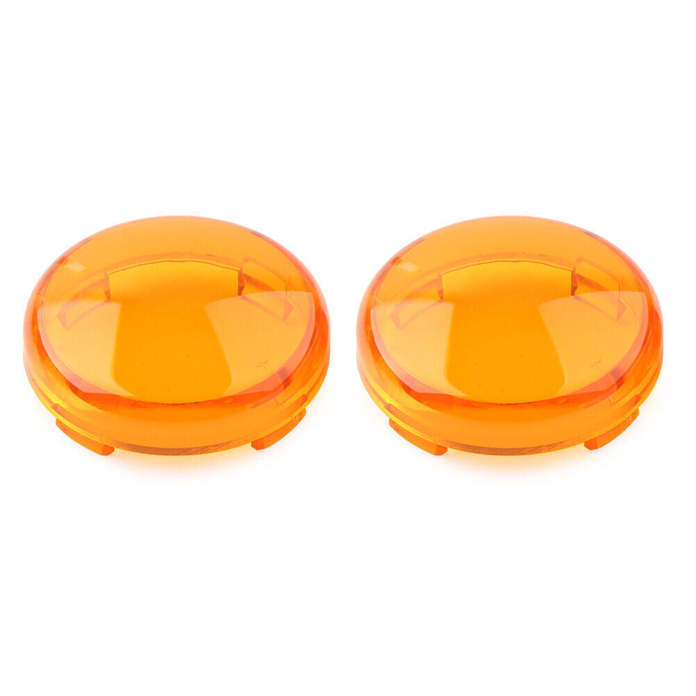 2 Turn Signal Lens Light Cover Guard Amber for Harley Touring Softail Dyna 2PCS