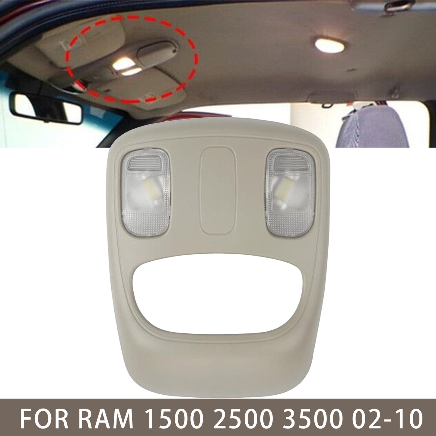 Overhead Console Cover for for Dodge for Ram 1500 2500 3500 02-10 1DK78BD1AALPYu