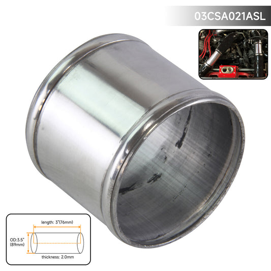 Aluminum Hose Adapter Tube Joiner Pipe Coupler Connector 89mm 3.5 Inch L=76mm
