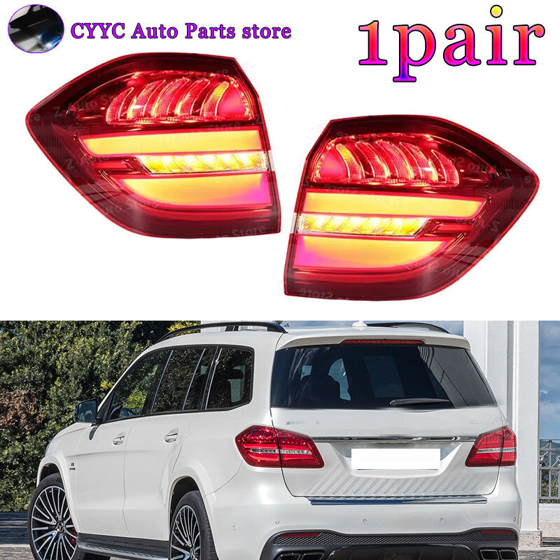 1 Pair for Mercedes-Benz GLS CLASS X166 2016-2019 LED Rear Outer Tail Light