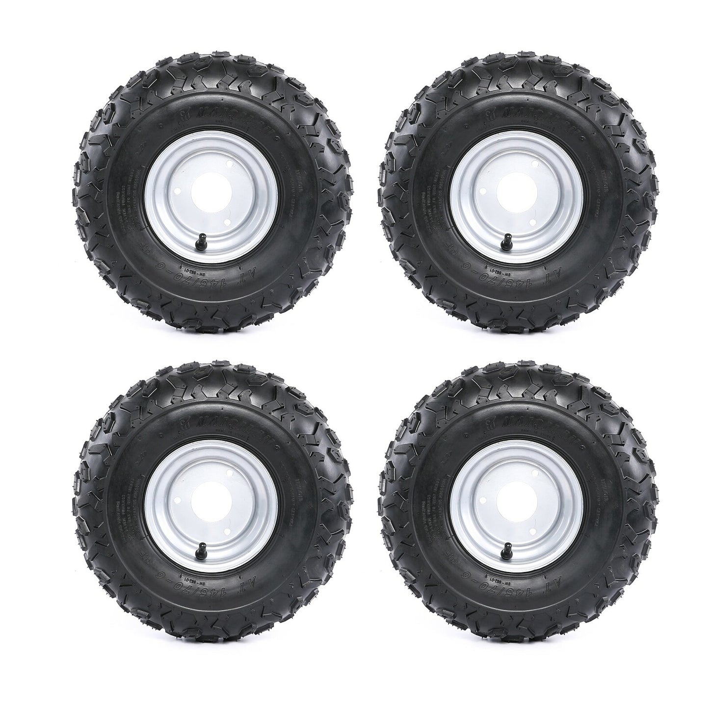 4 Pack 145/70-6 6 inch Front Rear Wheel Tyre Rim For ATV Quad Lawn Mower Go Kart