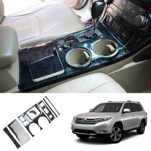 Trim 2008-2013 for Toyota Highlander Black Wood Grain Interior Decor Full Set