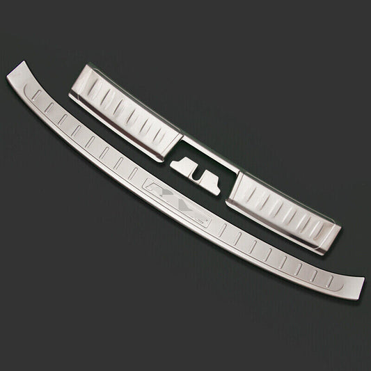 Silver Rear Bumper Guard Trunk Sill Plate Cover Trim for Jaguar F-PACE 2016-2020