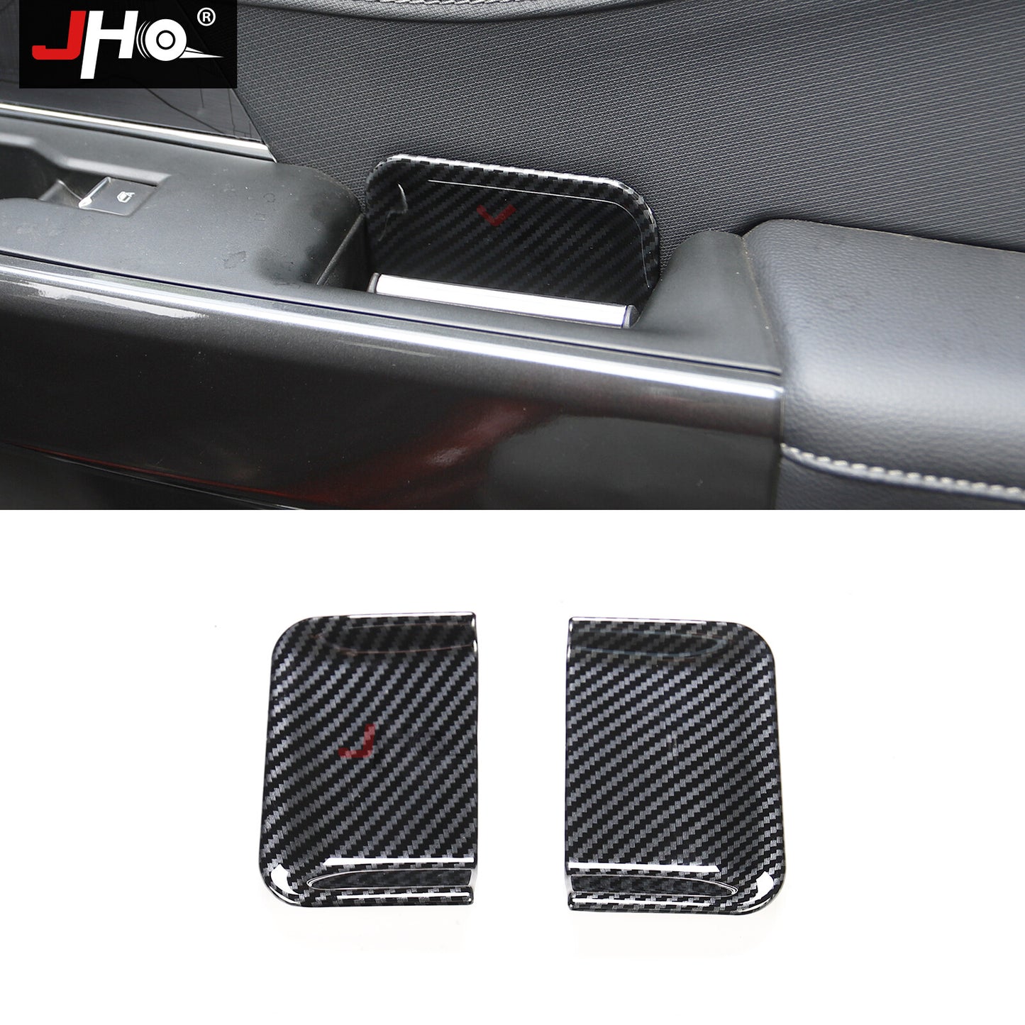 Carbon Fiber Inner front Door Handle Bowl Cover Trims for Ford F150 F-150 2021
