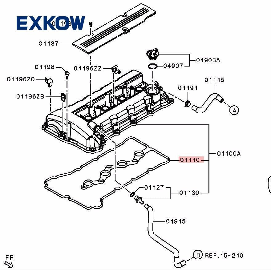 Engine Valve Rocker Cover Gasket fit for Mitsubishi Lancer Outlander Sport PHEV