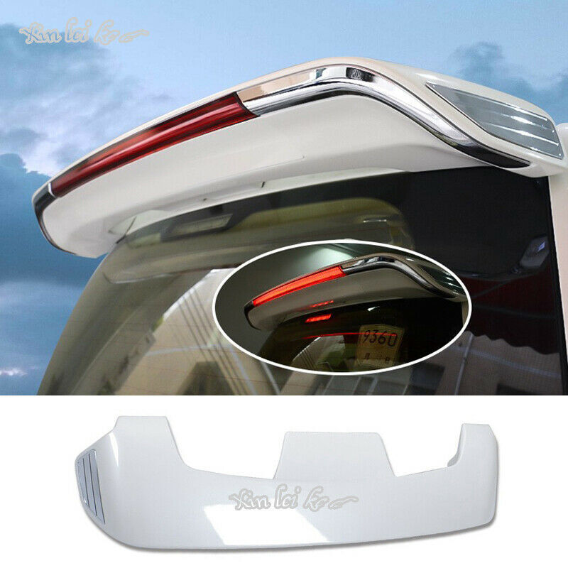 Pearl White Rear Roof Visor Spoiler Wing Lip LED for Land Cruiser LC200 2008-21