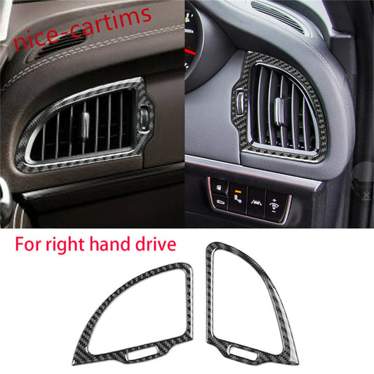 Kit for Kia Stinger 2019-2023 RHD Side Air Vent Outlet Panel Trim Carbon Fiber¡Á2