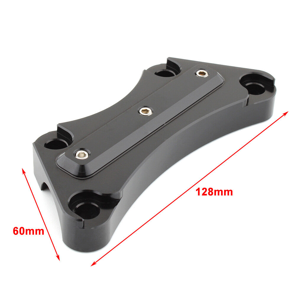 Black Handlebar Clamp Handlebar Risers Top Clamp for Harley Touring 1997-2019