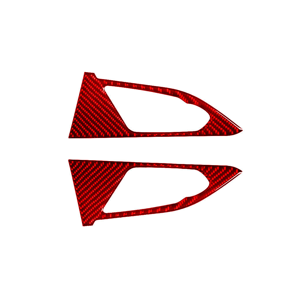 2X Red Rear Door Handle Trim Cover Carbon Fiber for CADILLAC CTS SPORT 2008-UP