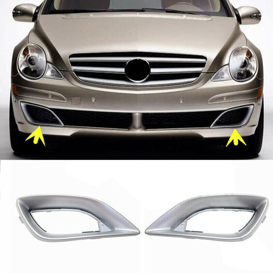 2Pcs ABS Front Bumper Fog Light Cover Fit for Mercedes W251 R-Class 2006-2009