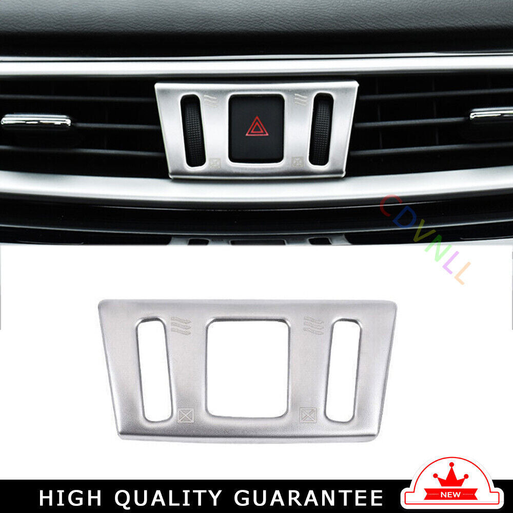 One-Click Startup Frame Cover Trim Fit for Nissan Murano 2015-2021 Silver Steel