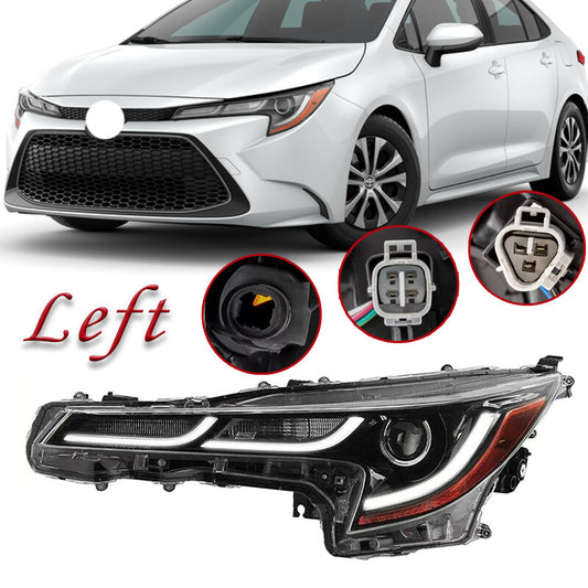 Left headlight projector LED light suitable for 2020-2022 for Toyota for Corolla XSE XLE 1 piece