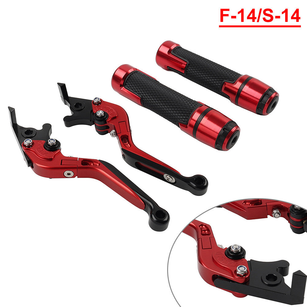 Folding Extendable Brake Clutch Levers Handlebar Grips Sets Fit for Suzuki GSX1400