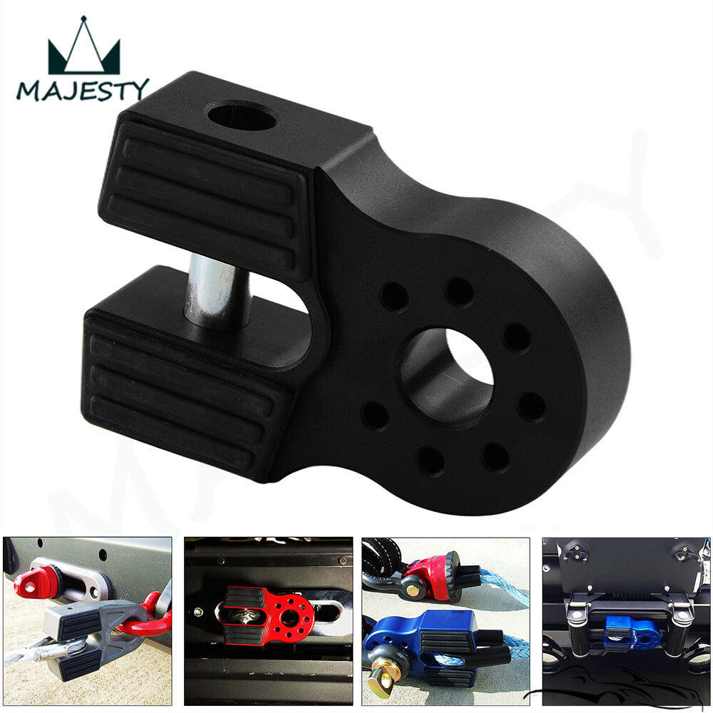 NEW Flatlink Winch Shackle Mount Assembly Assembly UTV ATV Aluminum CNC Black
