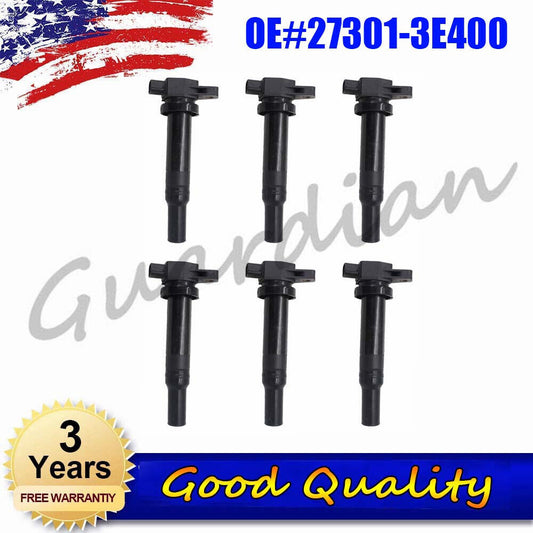 6x Ignition Coil 27301-3E400 for KIA RONDO OPTIMA MAGENTIS 2.7L 2007-2011 08 09