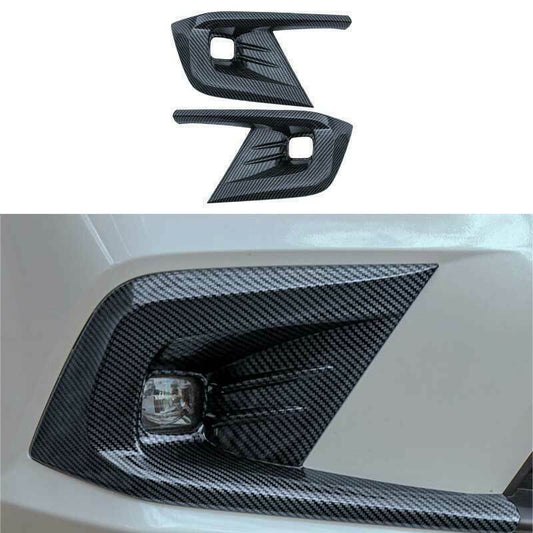 2P Carbon Fiber Front Fog Lamp Bumper Light Cover Trim for Honda for Civic 2022 2023